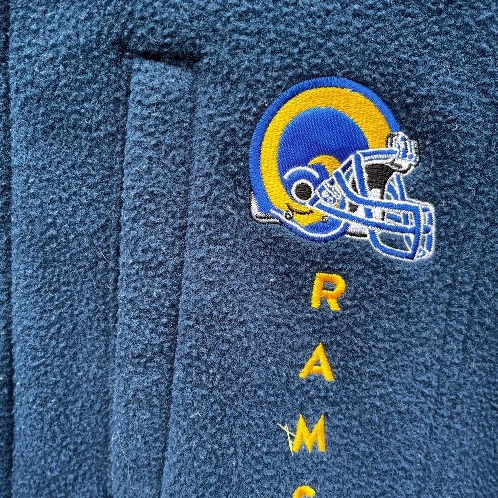 Rams reversible Fleece Jacket nylon - Navy Blue